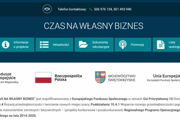 czas na własny biznes - projekt