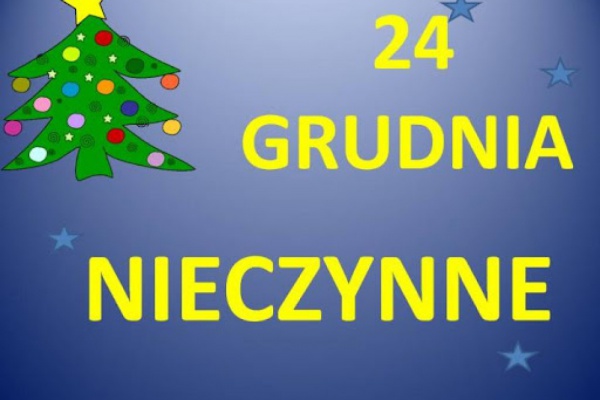 24 grudnia urzędy będą nieczynne
