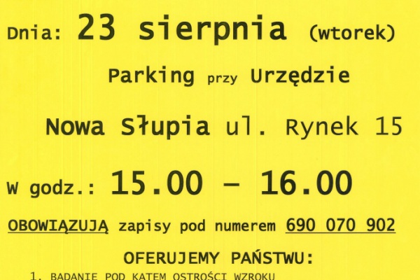 Bezpłatne badania wzroku