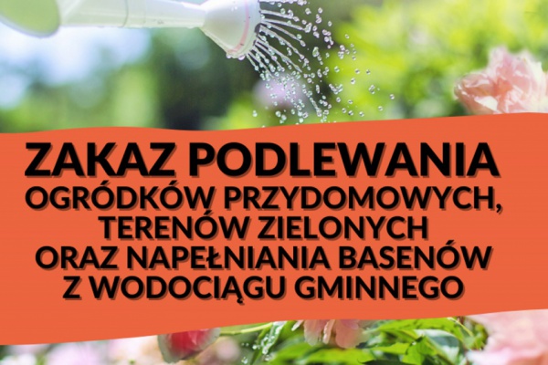 zakaz podlewania