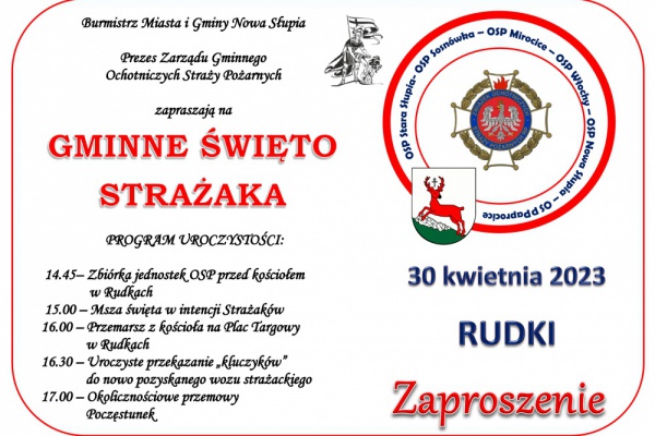 Gminne Święto Strażaka - plakat
